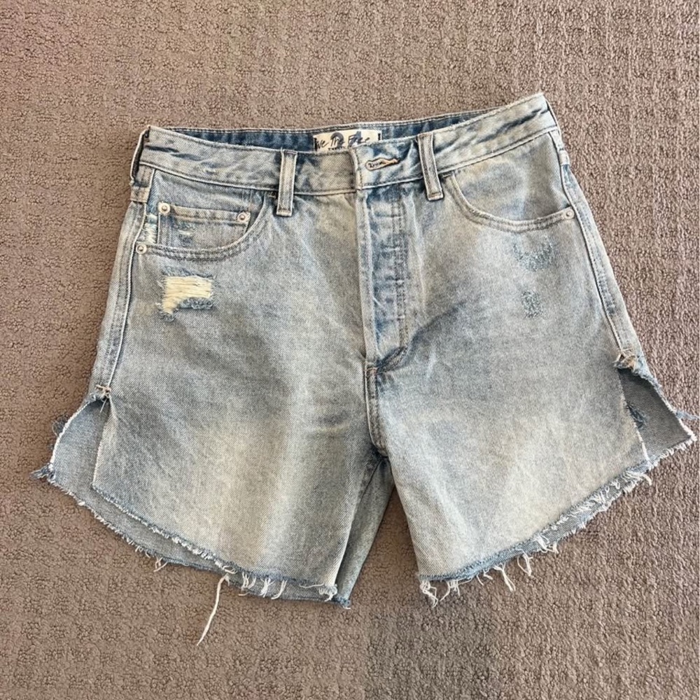 Free people We The Free Light Blue Jean Shorts loose fit
